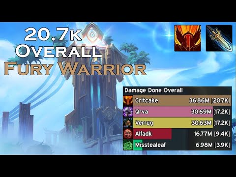 SoA +24 | 20.7k Overall DPS | Kyrian Fury Warrior (Raging, Explosive, Fortified)
