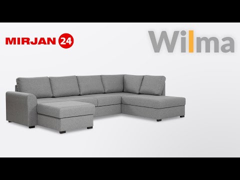Wohnlandschaft Wilma 1 Anthrazit - Schwarz - Ecke davorstehend links