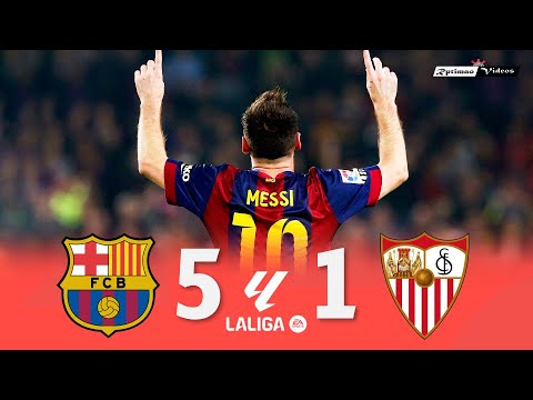 Barcelona 5 x 1 Sevilla (Messi Hat-Trick) ● La Liga 14/15 Extended Goals & Highlights HD