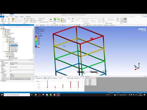 Steel Construction Response  Spectrum  #steel #spectrum #acceleration#ansys
