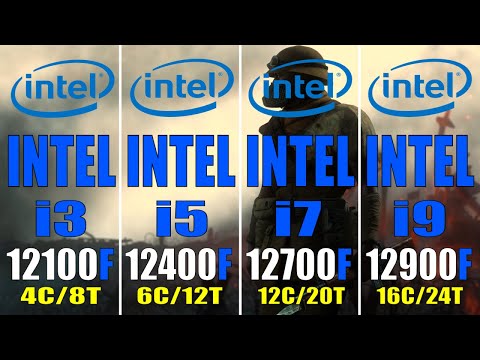 INTEL i3 12100F vs INTEL i5 12400F vs INTEL i7 12700F vs INTEL i9 12900F || PC GAMES TEST ||