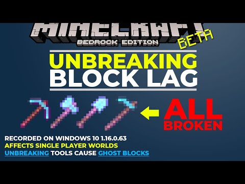 FoxyNoTail - Unbreaking 3 Causes Ghost Blocks | URGENT MINECRAFT BETA BUG | Minecraft Bedrock Edition | MCPE