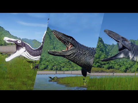 ALL AQUATIC DINOSAURS | PART - 1 | JURASSIC WORLD EVOLUTION