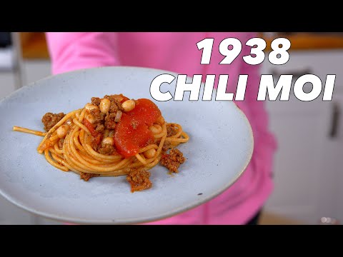 1938 Chili & Spaghetti Fusion | Watkins Cookbook Recipe