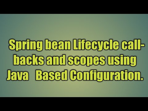 5 Spring Bean Lifecycle Callbacks And Scopes Using Java Based Configuration