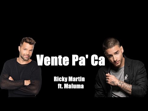 Resultado de imagem para Ricky Martin - Vente Pa' Ca (Official Video) ft. Maluma