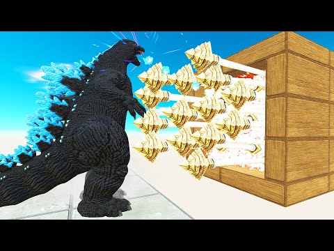TUNNEL OF CANNON SPEARS VS MONSTERS - Animal Revolt Battle Simulator