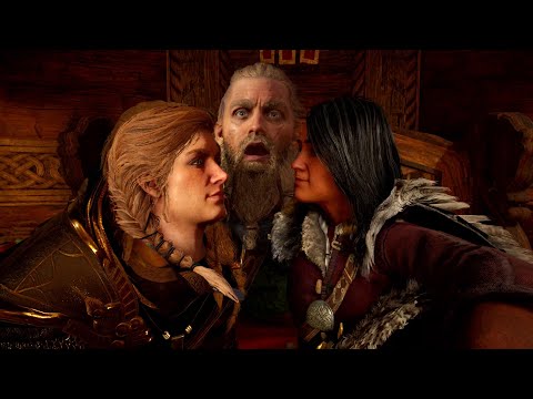 Eivor gets the ladies - being in relationship with Randvi and Petra at the same time in ACV