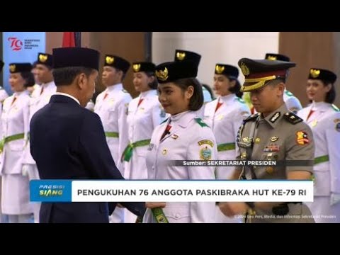 PRESIDEN KUKUHKAN 76 ANGGOTA PASKIBRAKA 2024 DI ISTANA NEGARA IKN