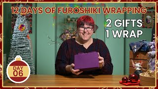 How to Wrap Two Gifts Together (Furoshiki Hack!) 📚🍫 | 12 Days of Christmas (Day 06)