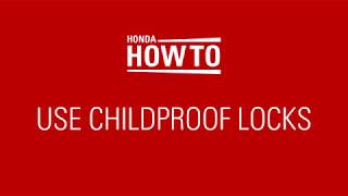 How to use Child Safety Locks