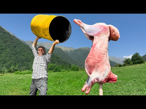 Azerbaijani Village Secrets: Baking Lamb Under a Barrel
