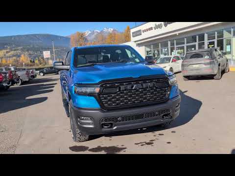 2026 Ram 1500 Warlock 4x4 Crew Cab 5'7" Box in Blue for sale at Frontier Chrysler Dodge Jeep Ram Fiat Ltd. in Smithers, BC