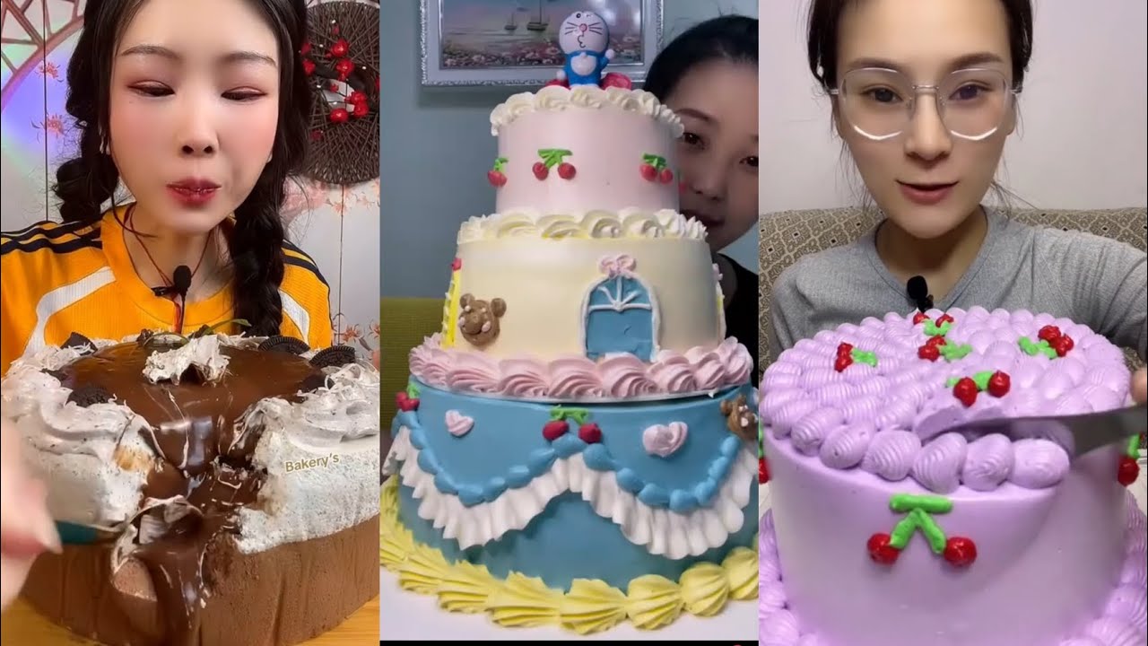 cream cake mukbang