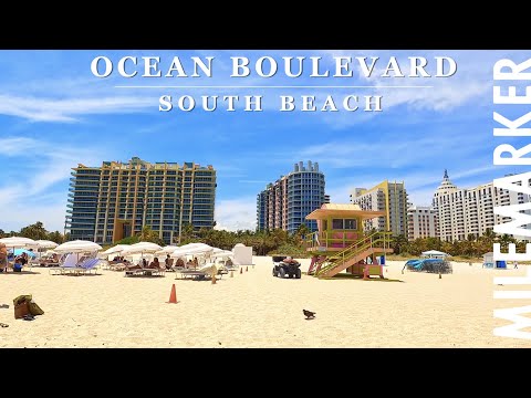 South Beach & Ocean Drive Scenic Walk - [Miami Beach, Florida] - 4K Walking Tour with Binaural 🎧
