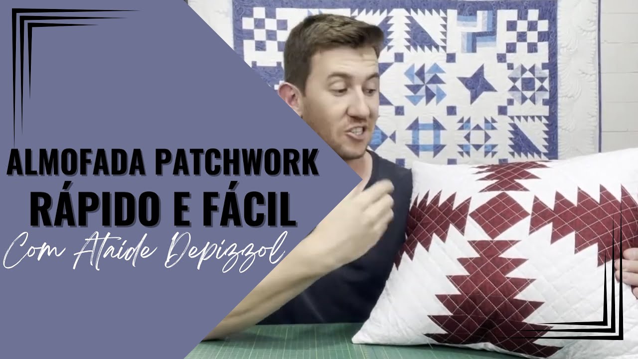 como fazer uma Almofada de patchwork rápido e fácil