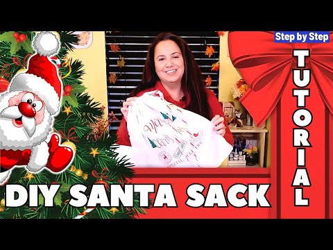 How To Sew A Santa Sack: Christmas Holiday Gift Bag Beginner Tutorial