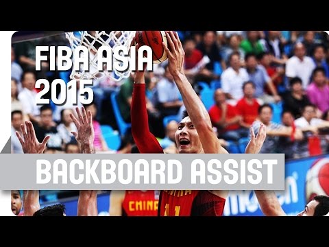 Showtime! Zhai off the Backboard to Yi Who Slams it in! - 2015 FIBA Asia Championship