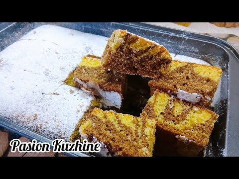 Video thumbnail: Kek me Portokall dhe Kakao – i Butë, me Dy Ngjyra si Mermer