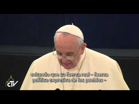 El Papa habló al Parlamento europeo