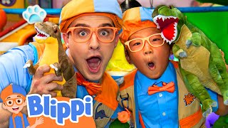 Blippi & Everest Dino Paint Hunt Adventure! 🦕🎨