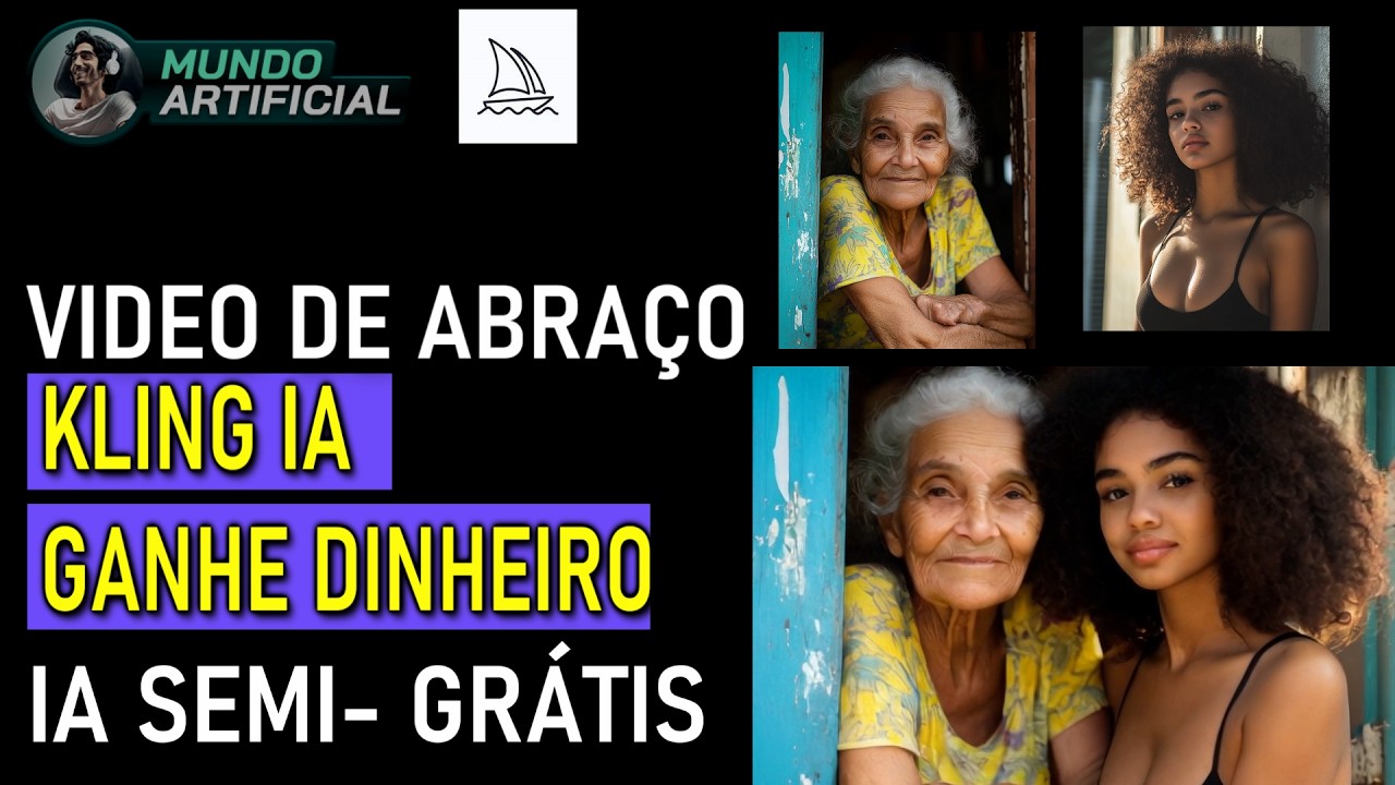 Duas fotos se Abraçando , Como fazer o video do Abraço? Kling AI