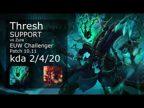 Thresh Support & Miss Fortune vs Zyra & Varus - EUW Challenger 2/4/20 Patch 10.11 Gameplay