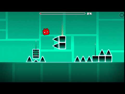 Geometry Dash Time Machine Jump Over the Spikes Trick