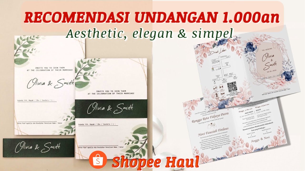 REKOMENDASI UNDANGAN 1.000an || Shopee Haul