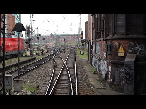 Itzehoe – Maschen Rbf ü. Hamburg Hbf | Cab ride Germany | Führerstandsmitfahrt mit BR 185 [04.2023]