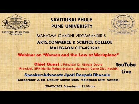 Webinar on “Women and the Law at Workplace”