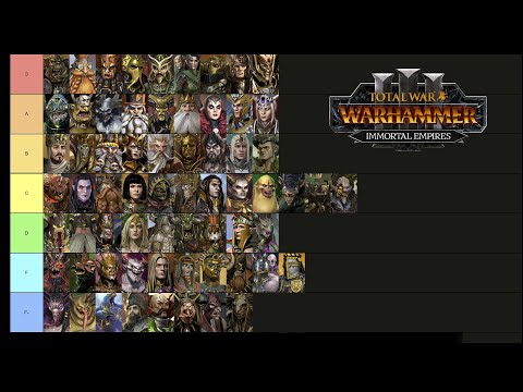 Community Legendary Lord Campaign Tier List, UNFINISHED - Total War: Warhammer 3 Immortal Empires