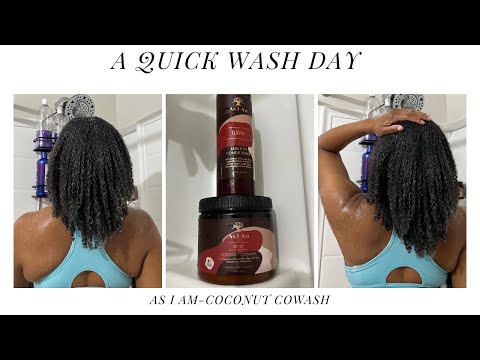 A Quick Wash Day| Cowashing Natural Hair| As I Am...