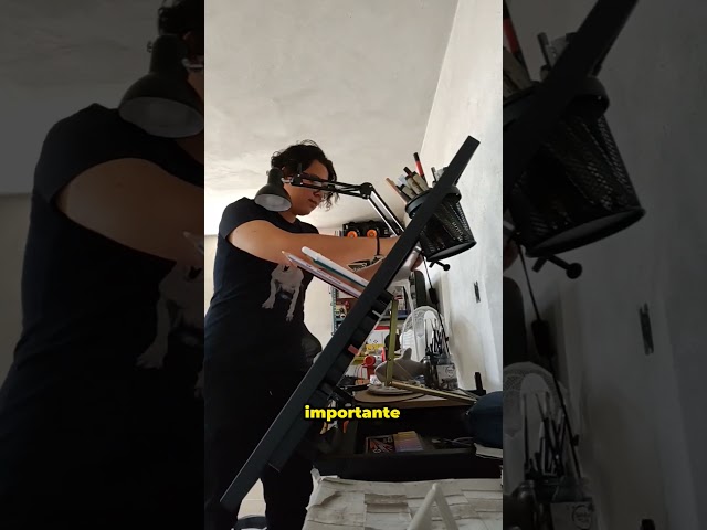Vídeo relacionado con MEEDEN Juego de Mesa de Dibujo y Taburete de Madera, Taburete de Artista y Mesa de Manualidades con Altura Ajustable, Mesa inclinable para Obras de Arte, diseño gráfico, Lectura, Escritura