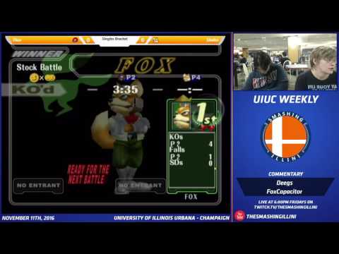 [Smashing Illini Weekly] Thor (Link) vs. Shabo (Fox) SSBM Losers Finals