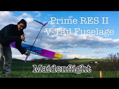 Prime RES II V-Tail Maiden Flight on lovely small slope #f3l #res #vtail