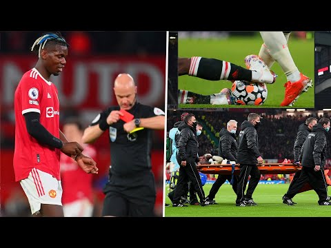 Paul Pogba Red Card vs Liverpool - Pogba into the ball rough with Keita