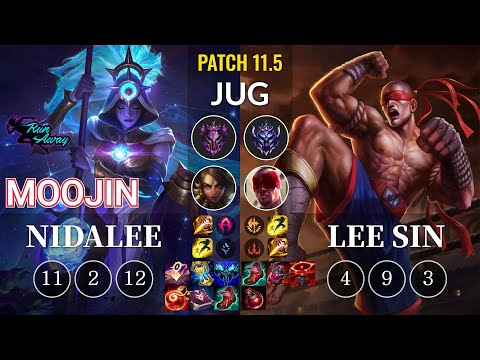 RNW Moojin Nidalee vs Lee Sin Jungle - KR Patch 11.5