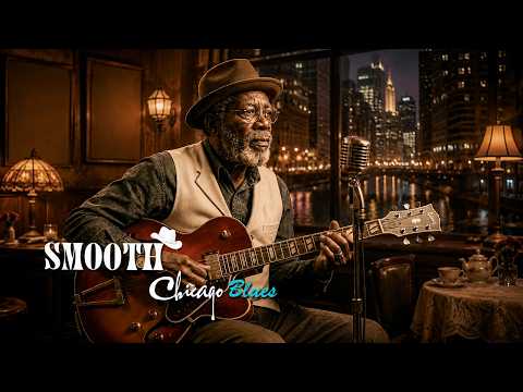 Chicago Blues Music🎸Smooth Jazz Guitar & Warm Vintage Tones for Peaceful Nights🎸Slow Chicago Blues