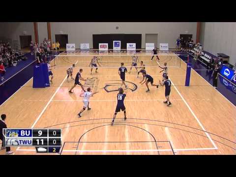 2014-11-21 TWU Men's Volleyball Highlights vs Brandon