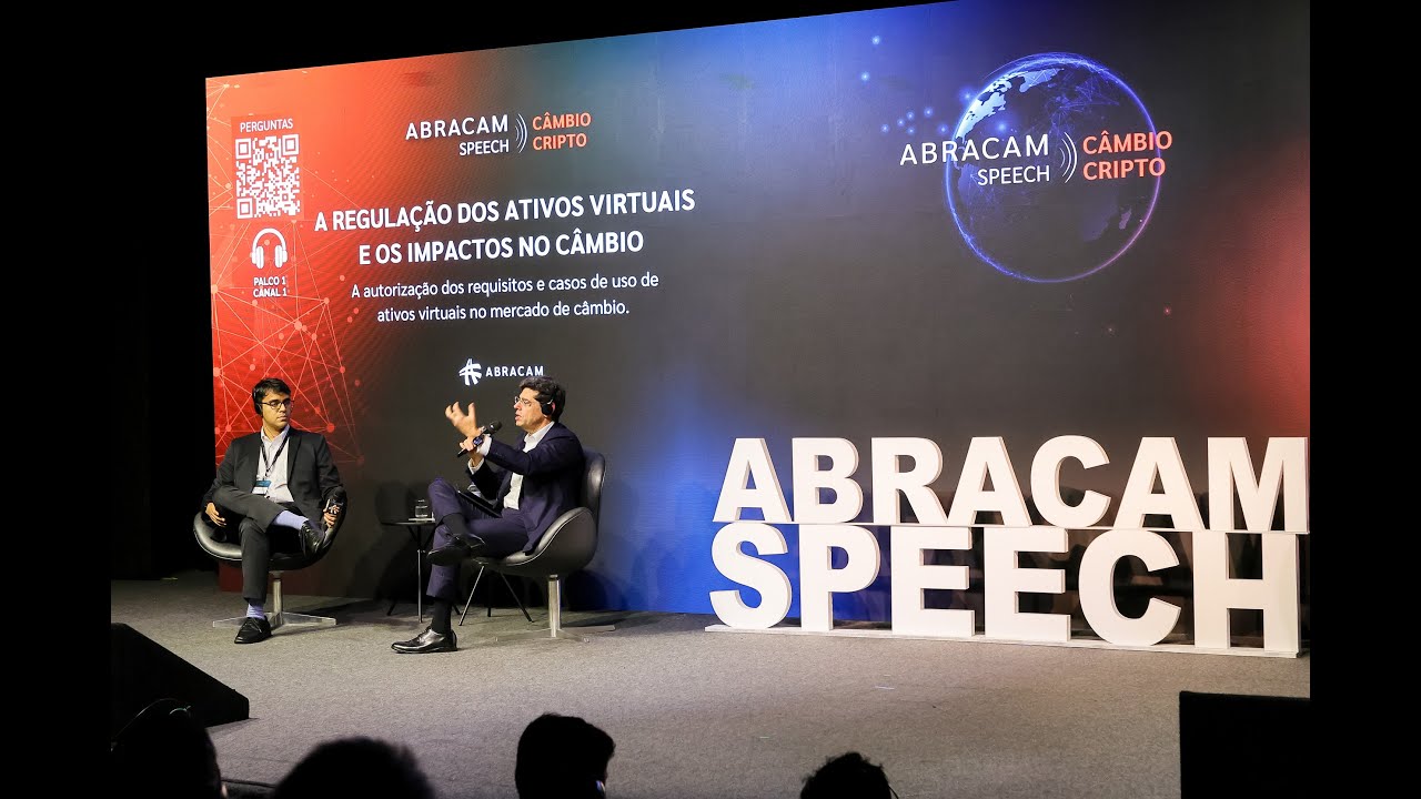 Palco do ABRACAM Speech Câmbio e Cripto