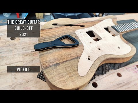 Sanding, Sanding and more Sanding... and a TAILPIECE - Video 5/6 - The Great Guitar Build-Off 2021