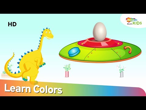 Learn colours with dinosaur and surprise eggs - learn colours for kids