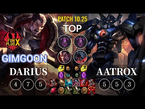FPX GimGoon Darius vs Aatrox Top - KR Patch 10.25