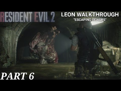 RESIDENT EVIL 2 REMAKE Walkthrough Gameplay Part 6 (LEON STORY)