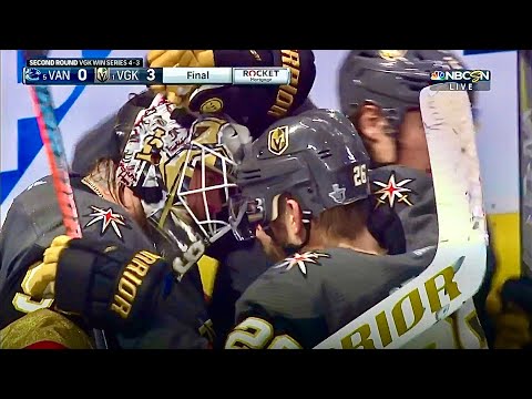 NHL Final Minute - Vegas Golden Knights Beat Vancouver Canucks + Handshakes (Game 7 3-0)