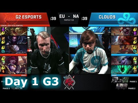 G2 eSports vs Cloud 9 | Day 1 of NA vs EU Rift Rivals 2017 LoL | G2 vs C9 #RiftRivals