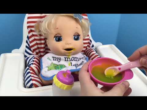 Baby Alive 2006 Beatrix Vintage Bean Doll Food with Diaper Change Video