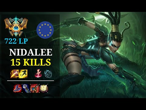 Nidalee Jungle vs Skarner - 15 kills - Xqc Smurf Acc EUW Challenger (722 LP) Patch 10.21