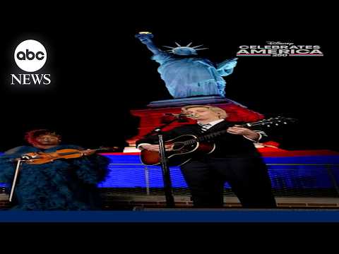 Brandi Carlile performs 'America the Beautiful' at the Statue of Liberty